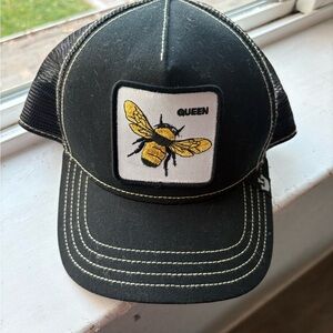 Black and Yellow Bee Patch Trucker Hat